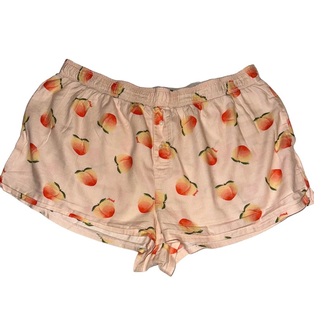 Peach Fuzz PINK VS Peach Print Pajama Shorts